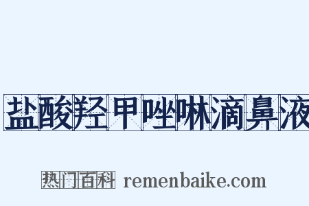 盐酸羟甲唑啉滴鼻液是什么意思的图片